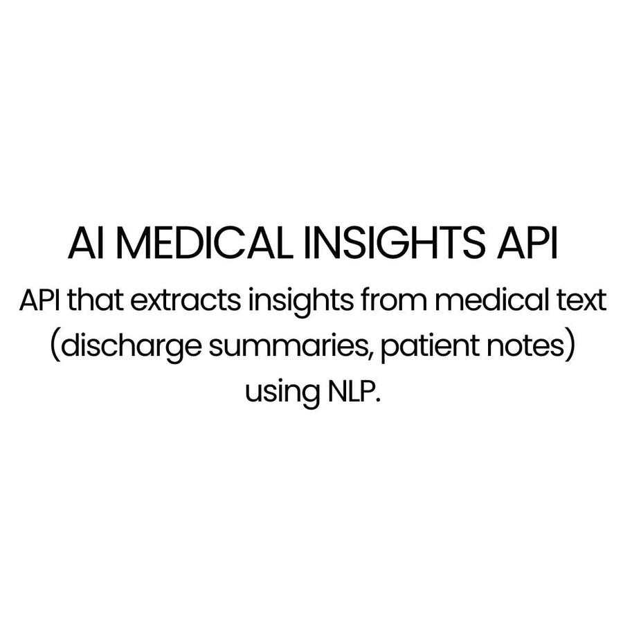 AI Medical Insights API