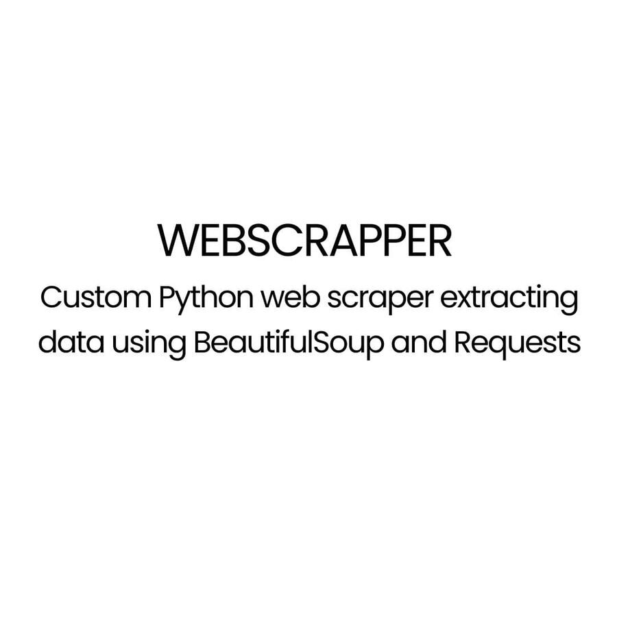 Custom Python web scraper extracting data using BeautifulSoup and Requests — shows data extraction and processing skills.